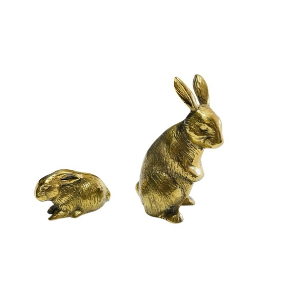 VTG BRASS Bunnies set of 2. - Picture 7 of 12